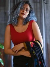 Red Rose Shrubs (Blouse) - suta.in