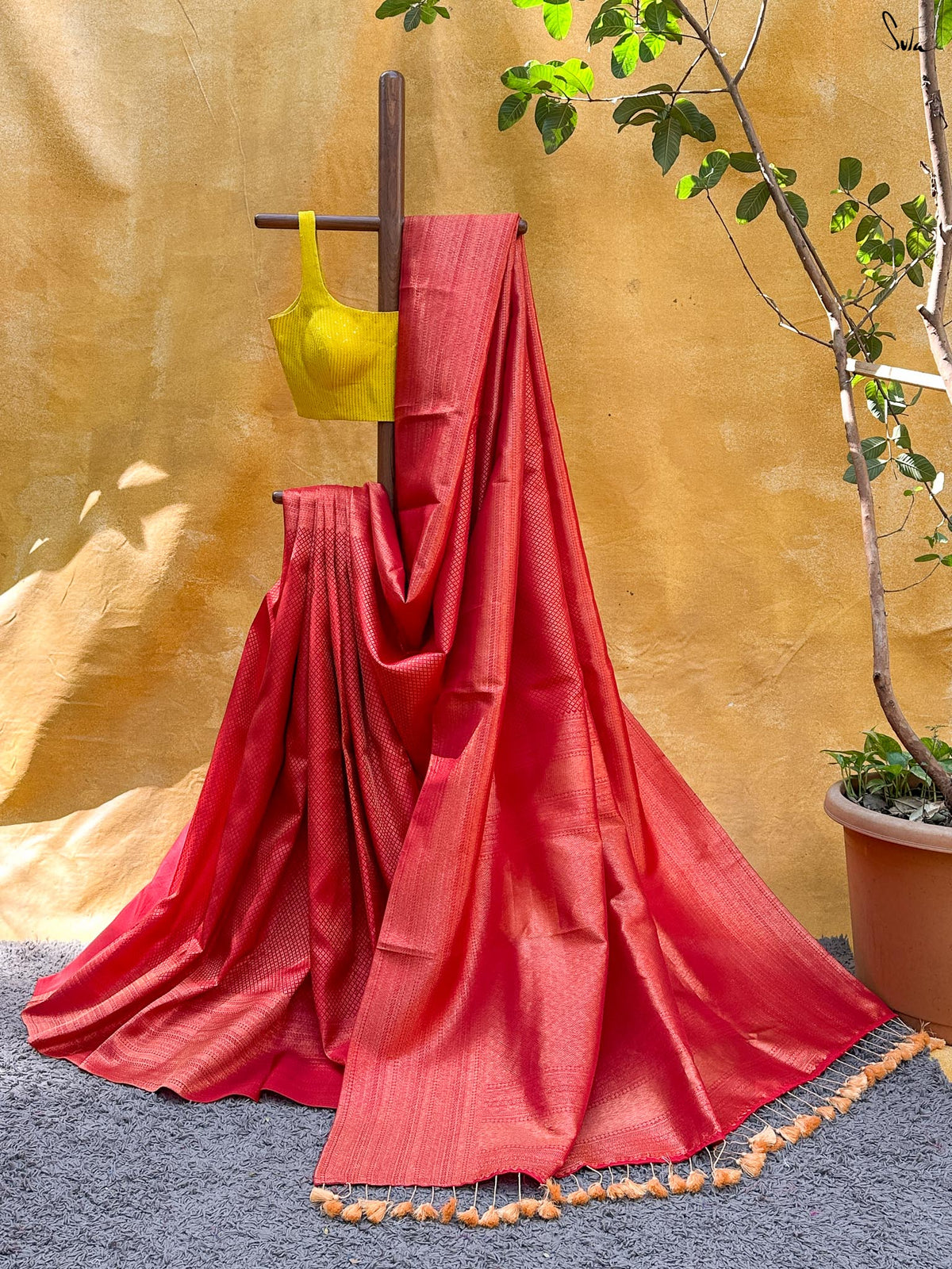 Devanshi Red Kanjivaram Saree